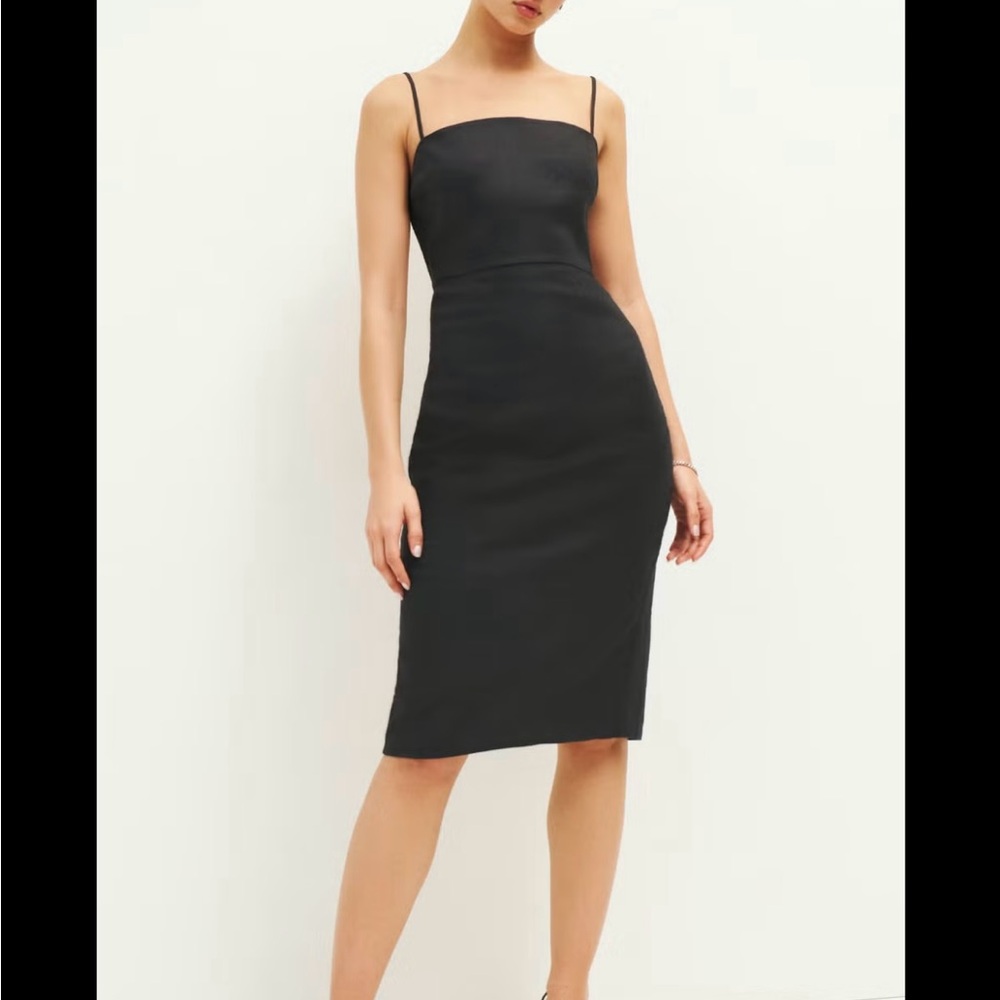 NWT By Signe Black Square Neck Dress, Size Small
